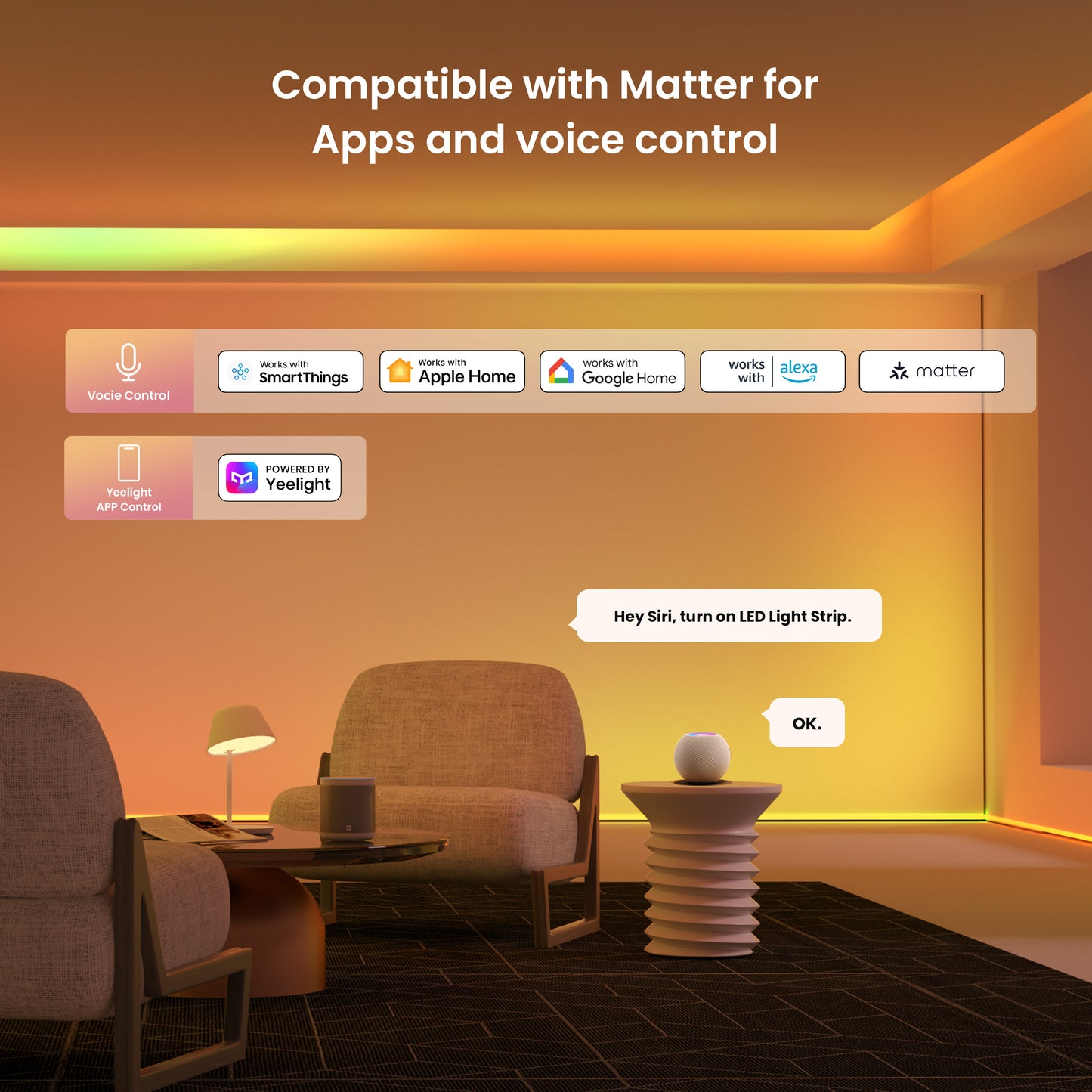 Yeelight Led Strip, Wi-Fi, OBSID RGBIC, 2m, Black YLFWD-0025 YLFWD-0025 