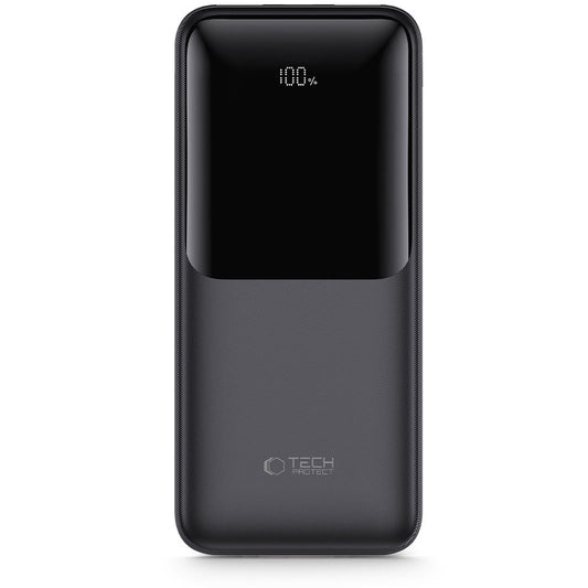 Εξωτερική Μπαταρία Tech-Protect PB02, 20000mAh, 22.5W, QC + PD, 1 x USB-C - 2 x USB-A, Μαύρη