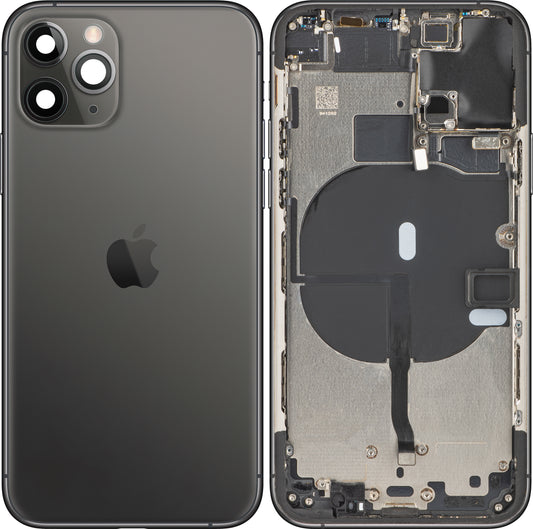 Apple iPhone 11 Pro Battery Cover, With Half Case, Black (Space Gray), Swap 