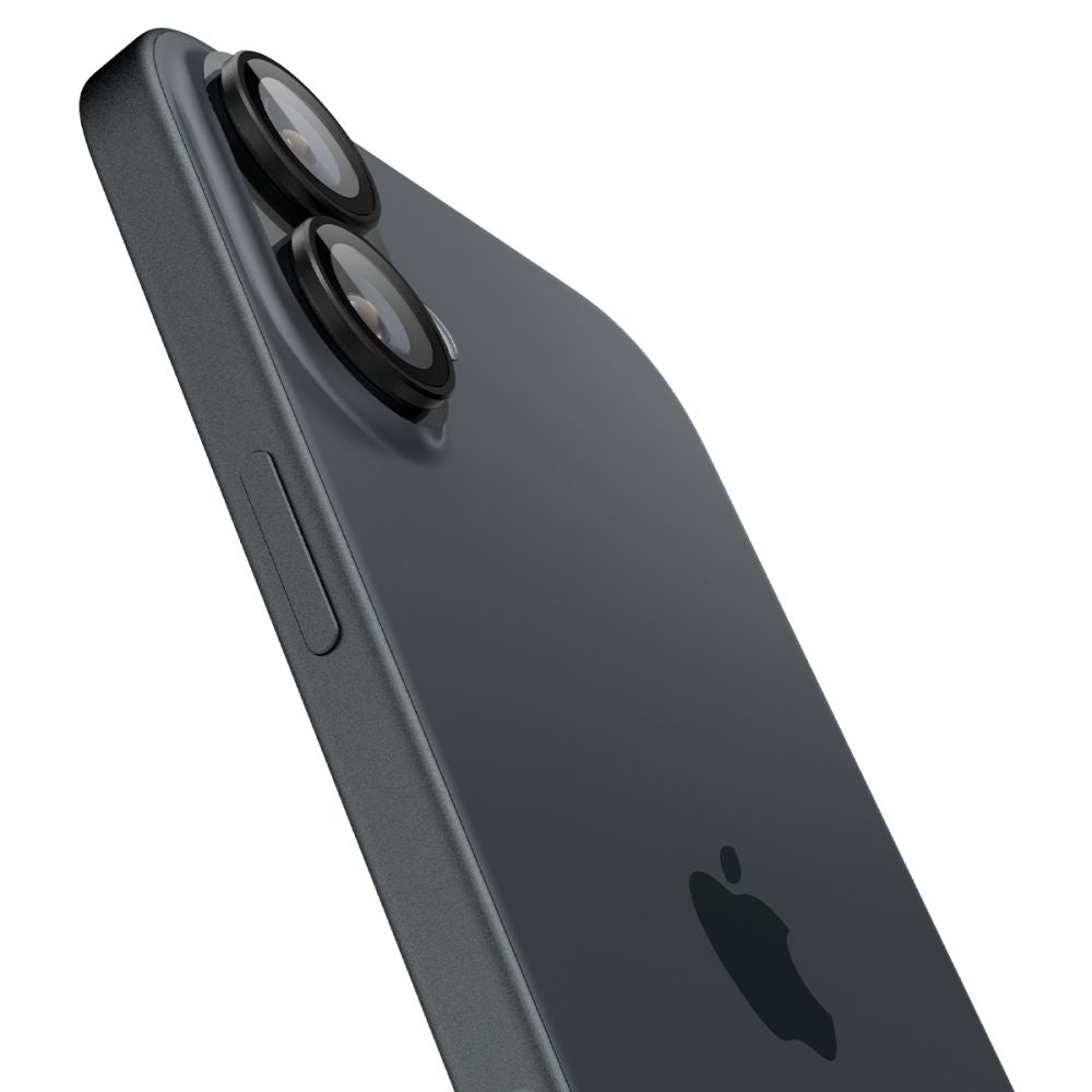 Spigen EZ FIT Back Camera Protective Film for Apple iPhone 16 Plus / 16, Glass Protected, Set 2 pieces, Black AGL07921 AGL07921